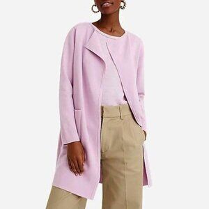 New J.Crew Cotton Wool Oversized Juliette Sweater Jacket Lilac XXS $158